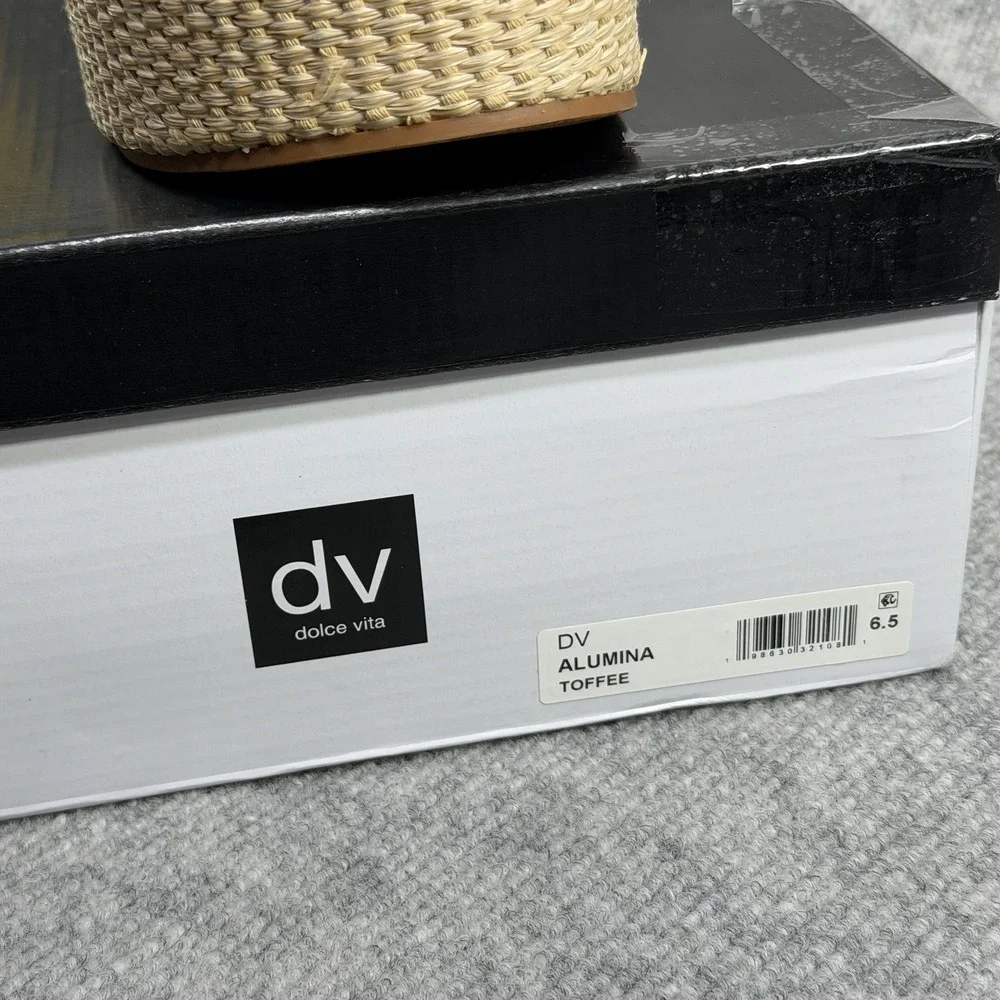 Dolce Vita Size-6.5 Women's Alumina Espadrille Sandals Wedge Brown